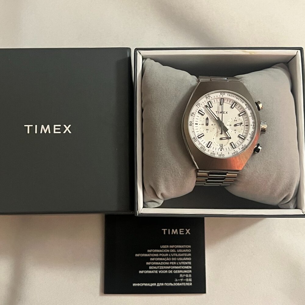 Timex Legacy Tonneau Chronograph 42mm Stainless Steel Bracelet Watch